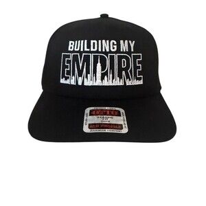 Empire Snapback Hat Mens One Size Black "BUILDING MY EMPIRE" Embroidered